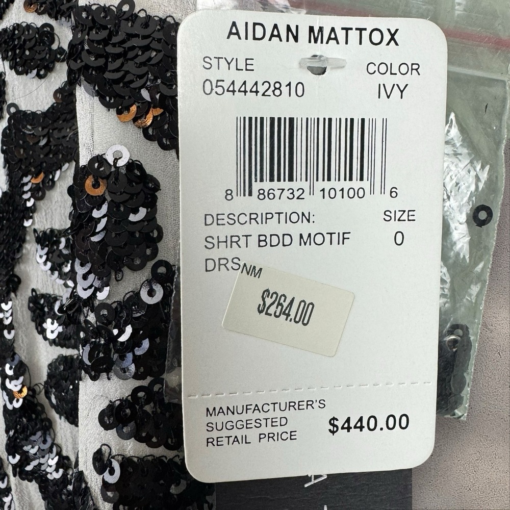 Aidan Mattox Pisarro Nights‎ Sequin Sheath Dress Size 0 NWT - Picture 3 of 6